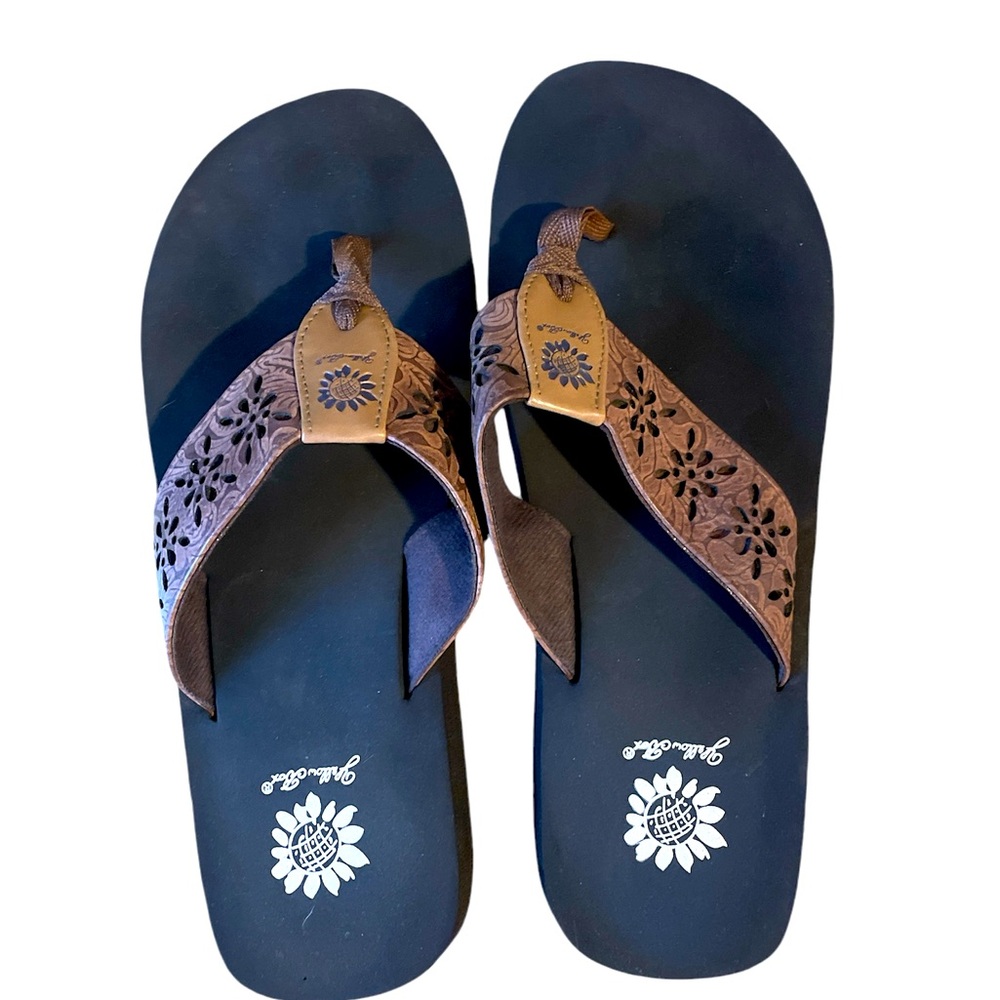 Yellow Box Flip Flops